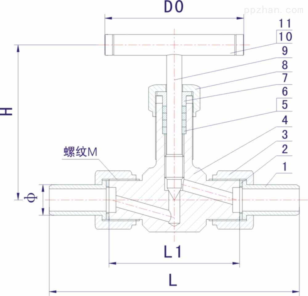 j23w-160p/320p/5000psi-【j23w外螺紋高壓針型閥】浦蝶外螺紋高壓針